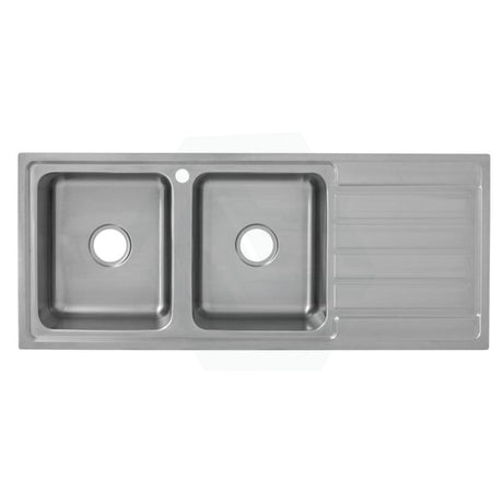 Ikon Seto 1200X500X200Mm Stainless Steel Kitchen Sink Double Bowls Left/Right Available Left Hand