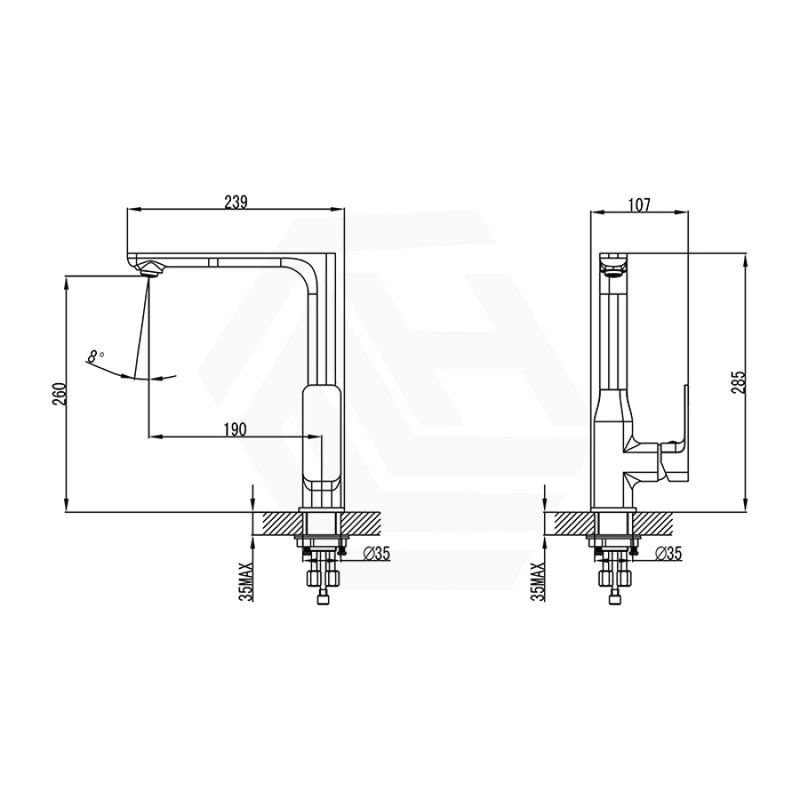 Ikon Seto 360 Swivel Solid Brass Chrome Kitchen Sink Mixer Tap Mixers