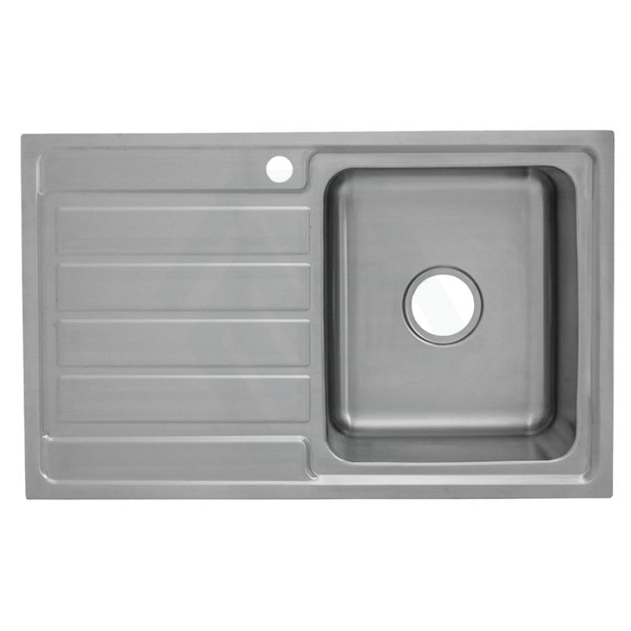 Ikon Seto 860X500X200Mm Stainless Steel Kitchen Sink Left/Right Single Bowl Available Right Hand