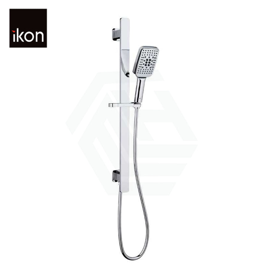 Ikon Seto Chrome Shower Handheld On Rail With Integrated Water Inlet