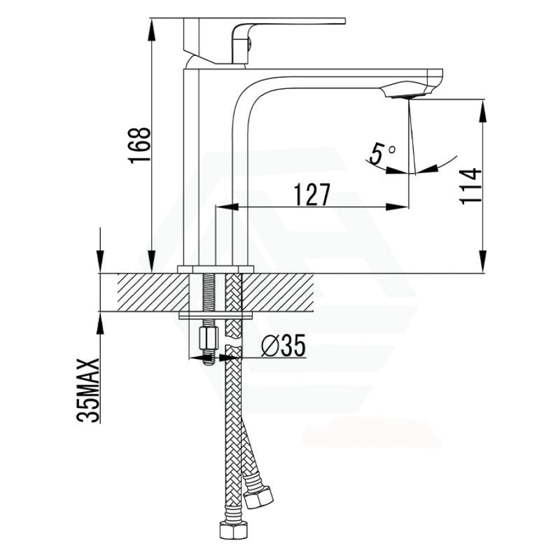 Ikon Seto Solid Brass Chrome Short Basin Mixer