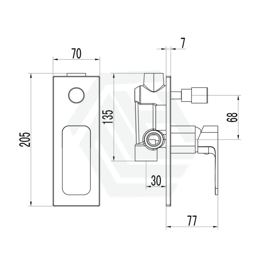 Seto Solid Brass White & Chrome Bath/shower Wall Mixer With Diverter Bathroom Products