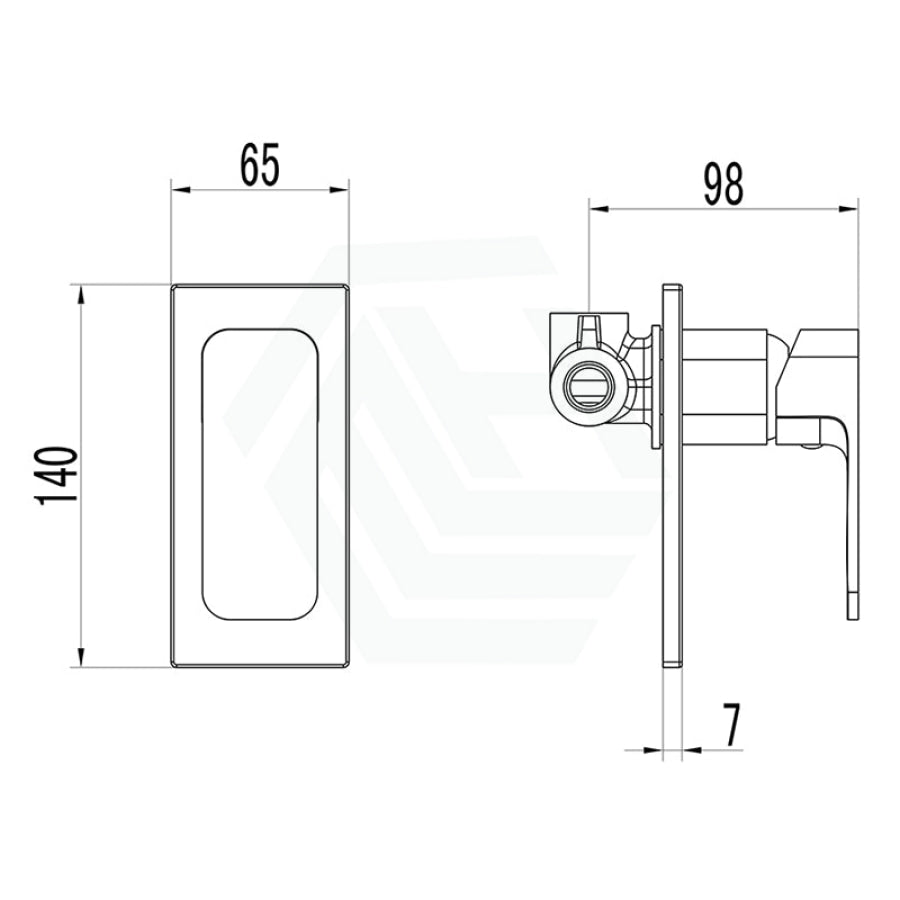 Ikon Seto Solid Brass Chrome Shower/Bath Wall Mixer Mixers