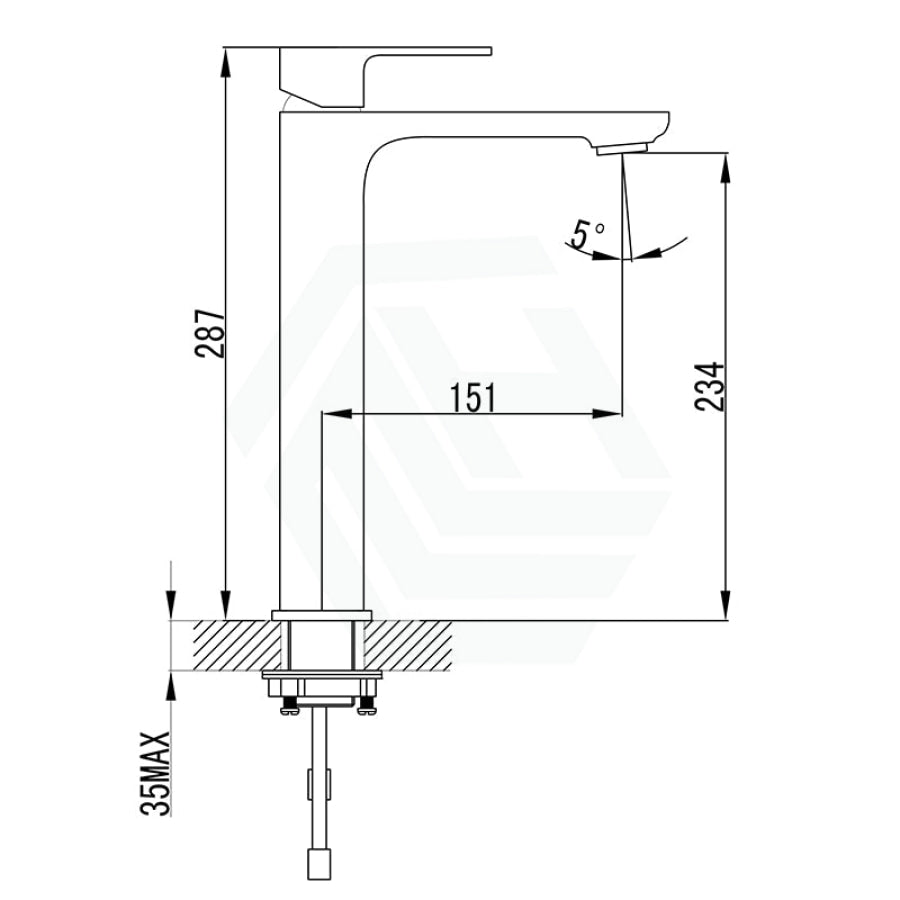 Ikon Seto Solid Brass Chrome Tall Basin Mixer Tap For Vanity And Sink Mixers