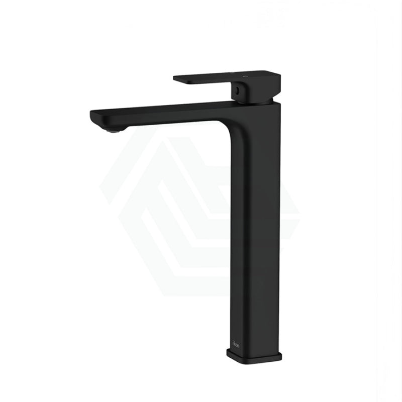 Ikon Seto Solid Brass Matt Black Handle Tall Basin Mixer Tap For Vanity And Sink Mixers