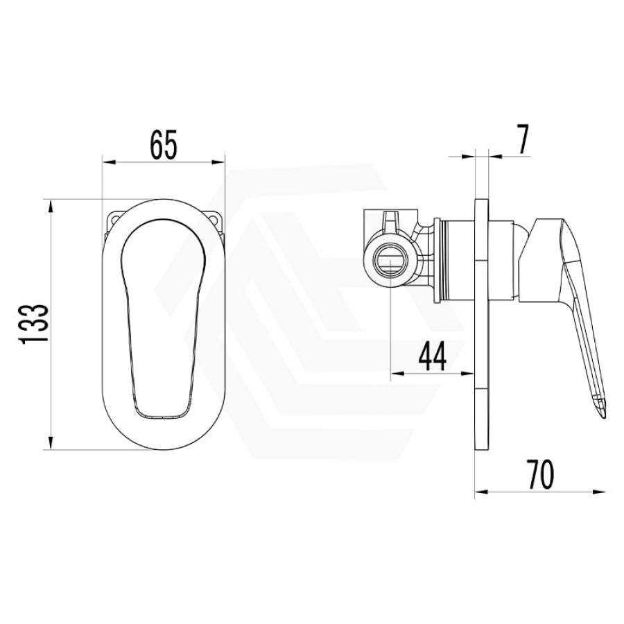 Ikon Sulu Solid Brass Chrome Shower/Bath Wall Mixer Mixers