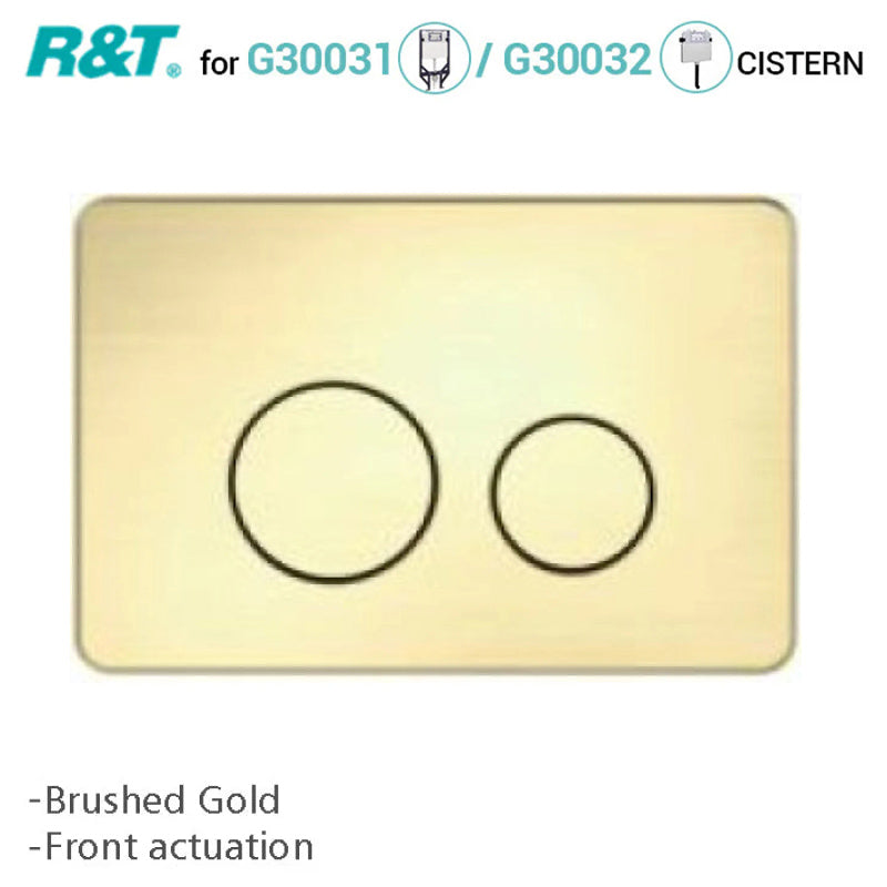 G#1(Gold) Round Brushed Gold Toilet Button for In-wall Concealed Cistern