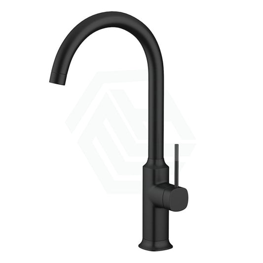 Jomoo Aurelia Single Handle Black Round Brass Swivel Kitchen Sink Mixer Mixers