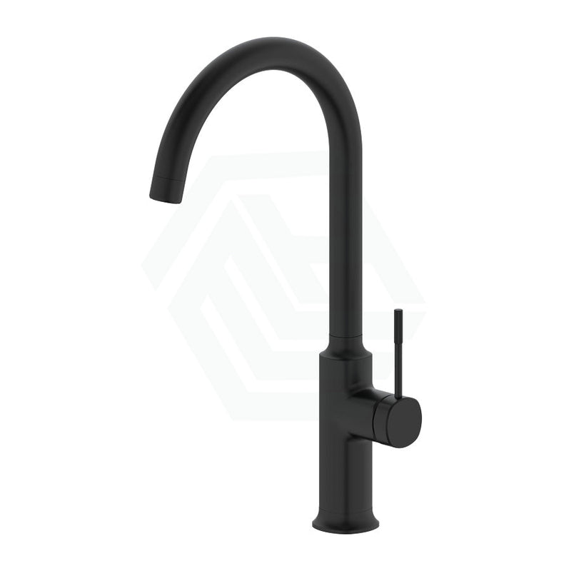 Jomoo Aurelia Single Handle Black Round Brass Swivel Kitchen Sink Mixer Mixers