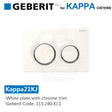 Geberit Kappa21Kj Toilet Button White Plate Chrome Trim For Concealed Cisterns 115.240.Kj.1 Toilets