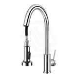 Euro Chrome Solid Brass Round Mixer Tap With 360 Swivel And Wide Pull Out Multi Spray Option For