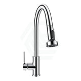 Euro Chrome Solid Brass Round Mixer Tap With 360 Swivel And Wide Pull Out Multi Spray Option For