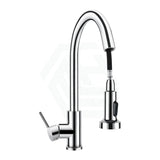 Euro Chrome Solid Brass Round Mixer Tap With 360 Swivel And Wide Pull Out Multi Spray Option For