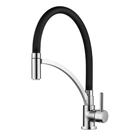 Round Brass 360 Swivel Kitchen Sink Mixer Tap Chrome