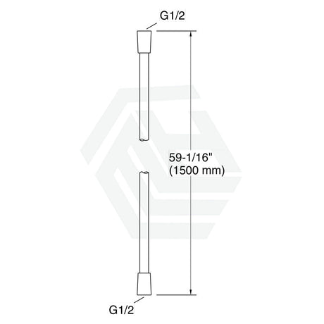 Kohler 1500Mm Brushed Nickel Smooth Pvc Shower Hose Hoses