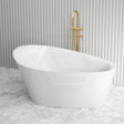 Kohler 1649Mm Veil Lithocast Freestanding Bathtub Gloss White With Overflow Bathtubs