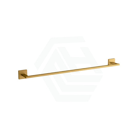 Kohler 610Mm Single Square Brushed Brass Towel Rail Wall Mounted Gold Rails