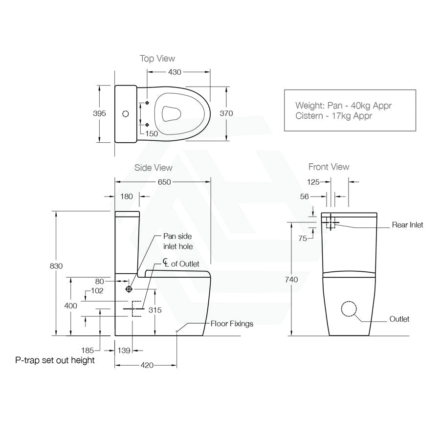 Kohler 650X395X830Mm Rimless Back To Wall Ceramic Toilet Suite With Englefield Electric Bidet Seat