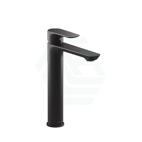 Kohler Aleo S Round Tall Matt Black Basin Mixer Tap With Lever Handle Mixers