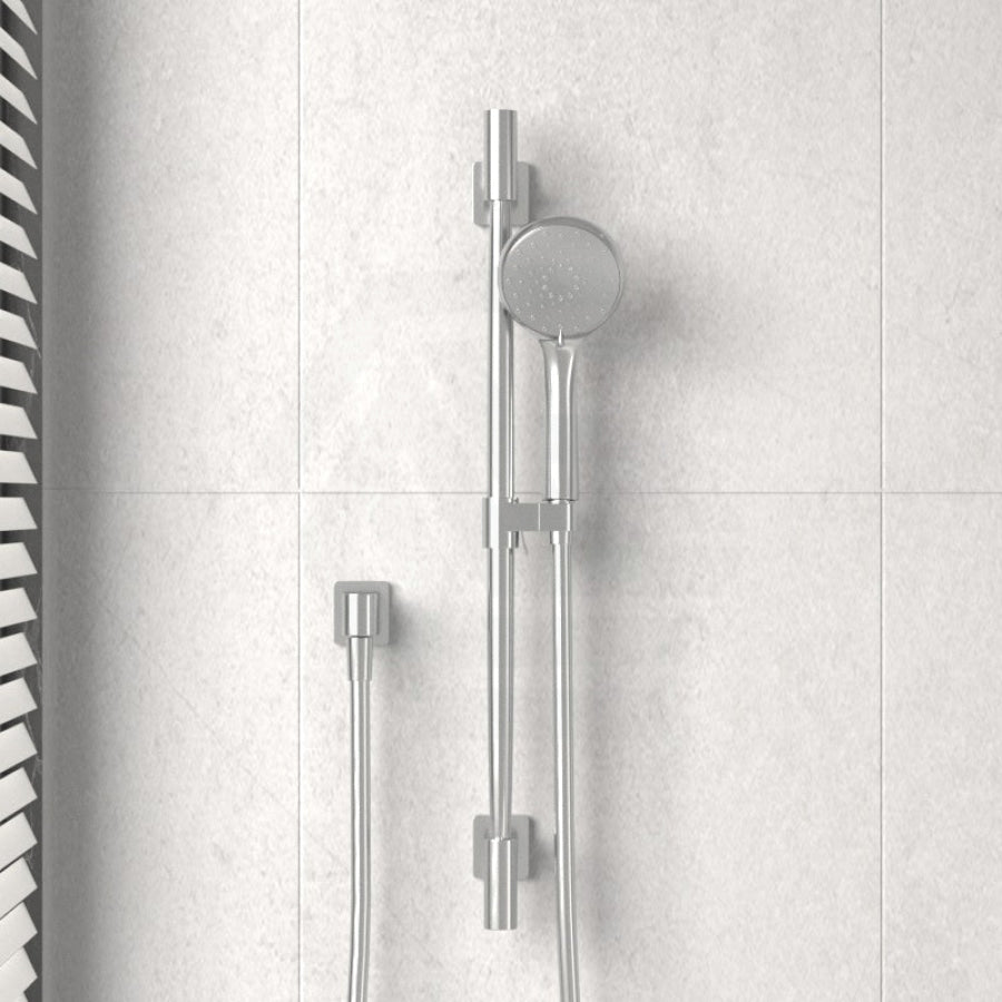 Kohler Awaken Polished Chrome Round Three Function Hand Shower On Rail With Handheld