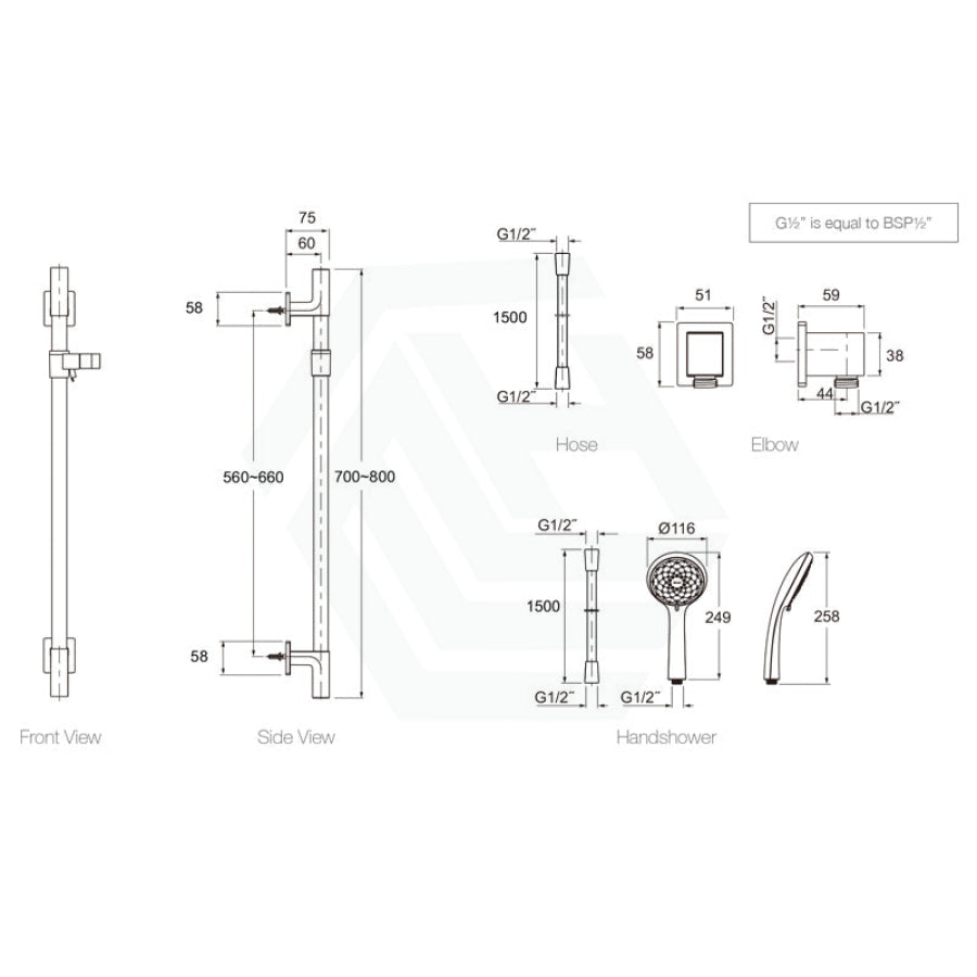 Kohler Awaken Polished Chrome Round Three Function Hand Shower On Rail With Handheld