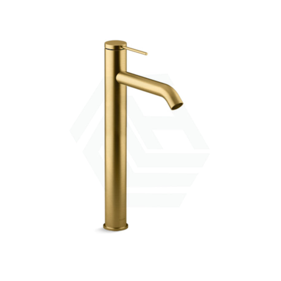 Kohler Components Brushed Brass Super Tall Single Lever Basin Mixer Gold Mixers