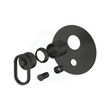 Kohler Components Matt Black Round Plate Shower/Bath Mixer With Diverter Thin Trim Kit Only -