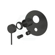 Kohler Components Matt Black Round Plate Shower/Bath Mixer With Diverter Thin Trim Kit Only - Pin