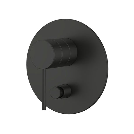 Kohler Components Matt Black Round Plate Shower/Bath Mixer With Diverter Thin Trim Kit Only - Pin