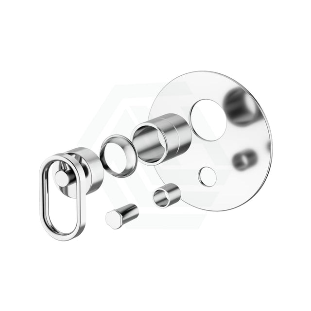 Kohler Components Polished Chrome Round Plate Shower/Bath Mixer With Diverter Thin Trim Kit Only -