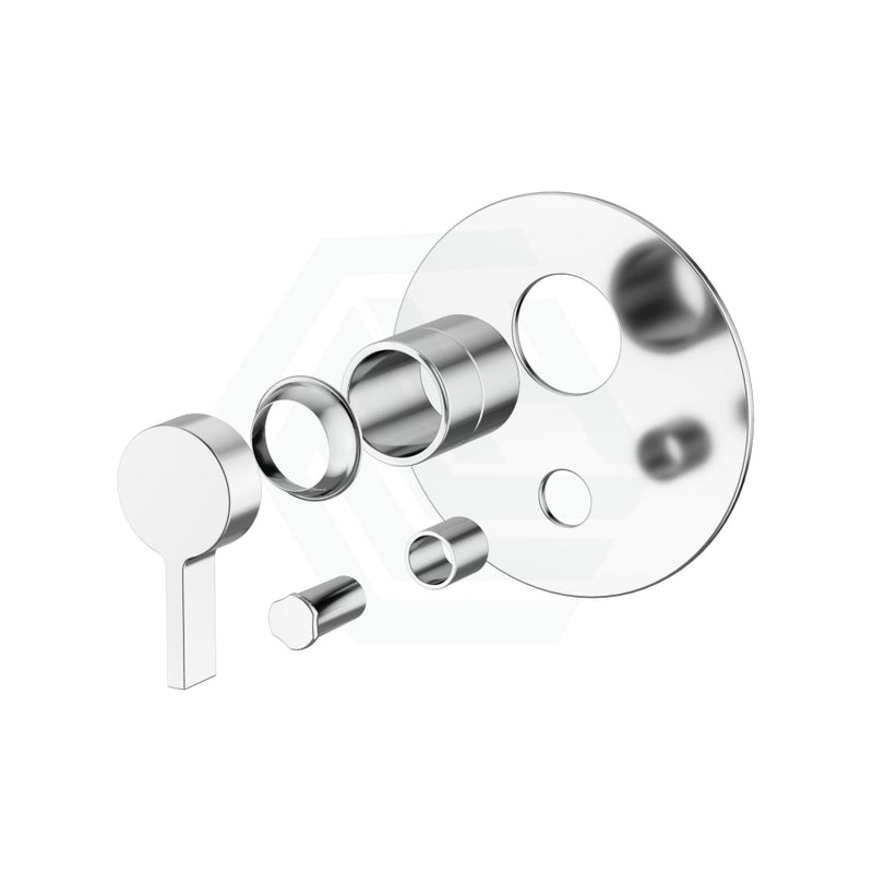 Kohler Components Polished Chrome Round Plate Shower/Bath Mixer With Diverter Thin Trim Kit Only -