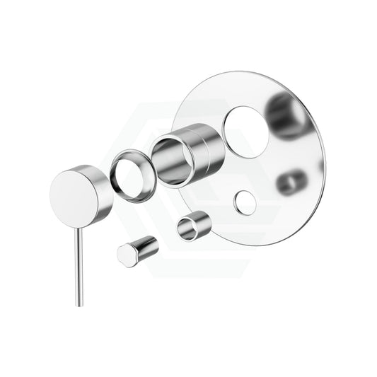 Kohler Components Polished Chrome Round Plate Shower/Bath Mixer With Diverter Thin Trim Kit Only -