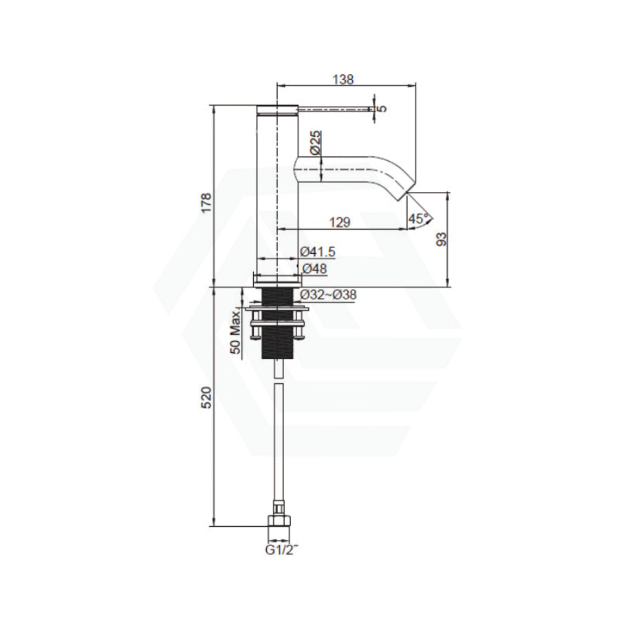 Kohler Components Polished Chrome Single Lever Basin Mixer Short Mixers