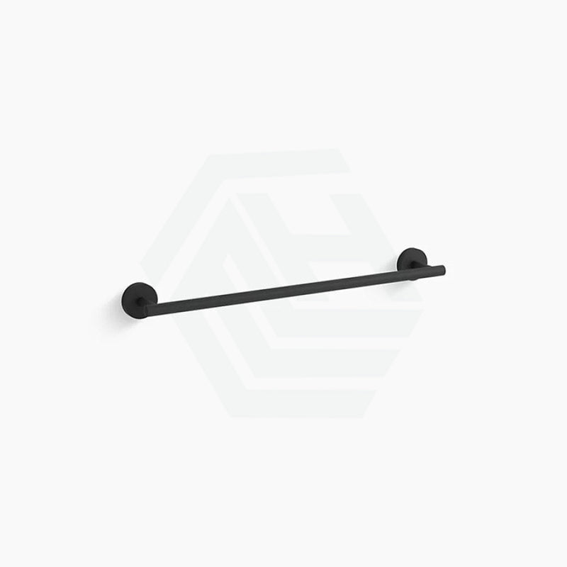 Kohler Elate 457Mm Single Round Matt Black Towel Bar Rails