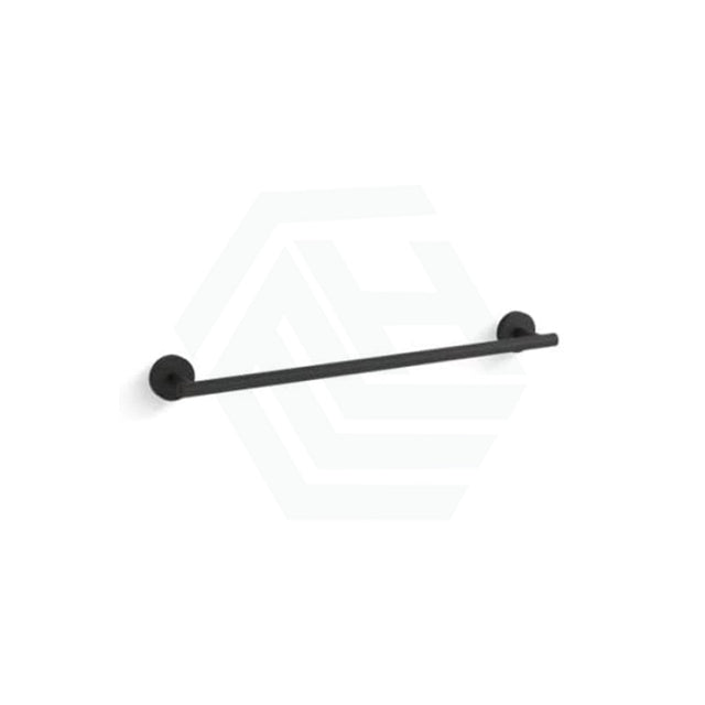 Kohler Elate 457Mm Single Round Matt Black Towel Bar Rails