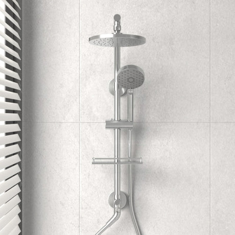 Kohler Hydrorail Rain Shower Square Column Standard Top Inlet Chrome Twin Showers