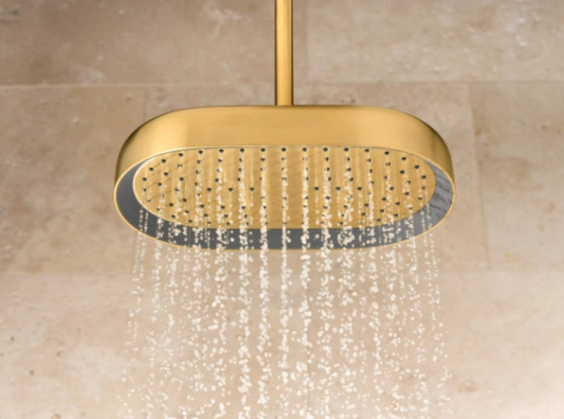 Kohler Moderne Brushed Brass - Statement™ 12’’ Oblong Shower Rainhead 303X203Mm Heads