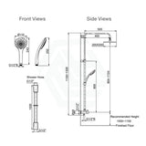 Kohler Rain Duet Renew Square Twin Shower Bottom Water Inlet - Brushed Nickel Showers