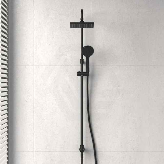 Kohler Rain Duet Renew Square Twin Shower Bottom Water Inlet - Matt Black Showers