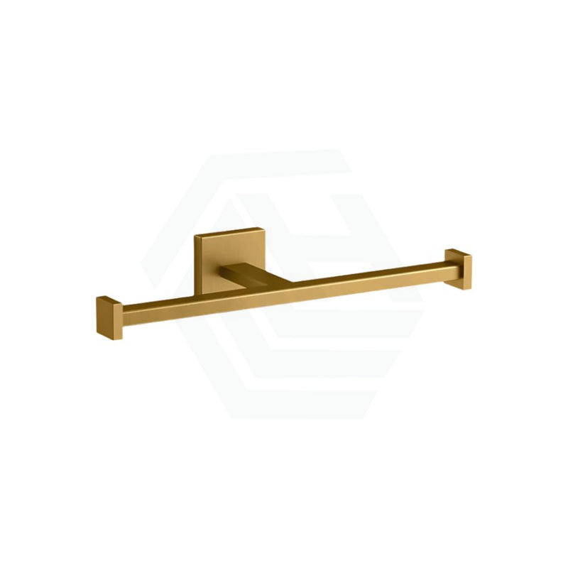 Kohler Square Brushed Brass Double Toilet Roll Holder Gold Paper Holders