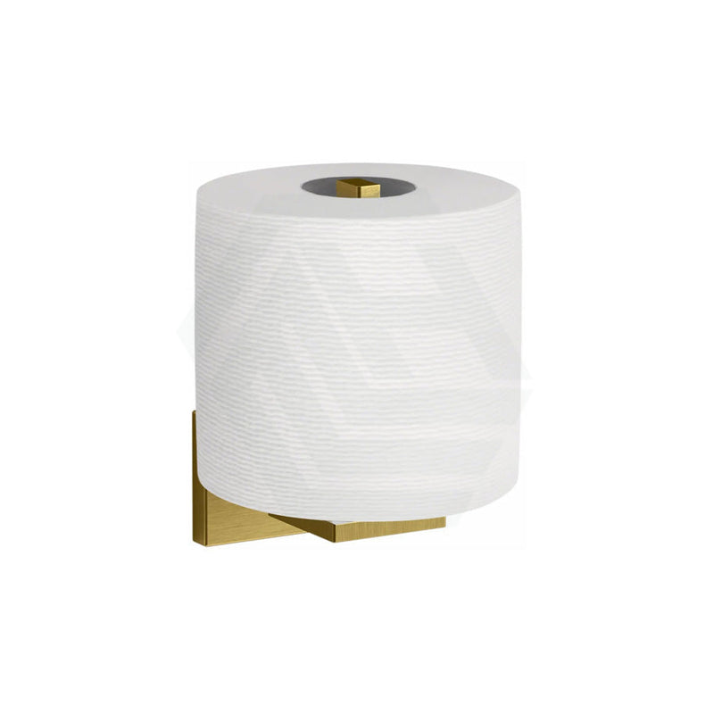 Kohler Square Brushed Brass Vertical Toilet Roll Holder Gold Paper Holders