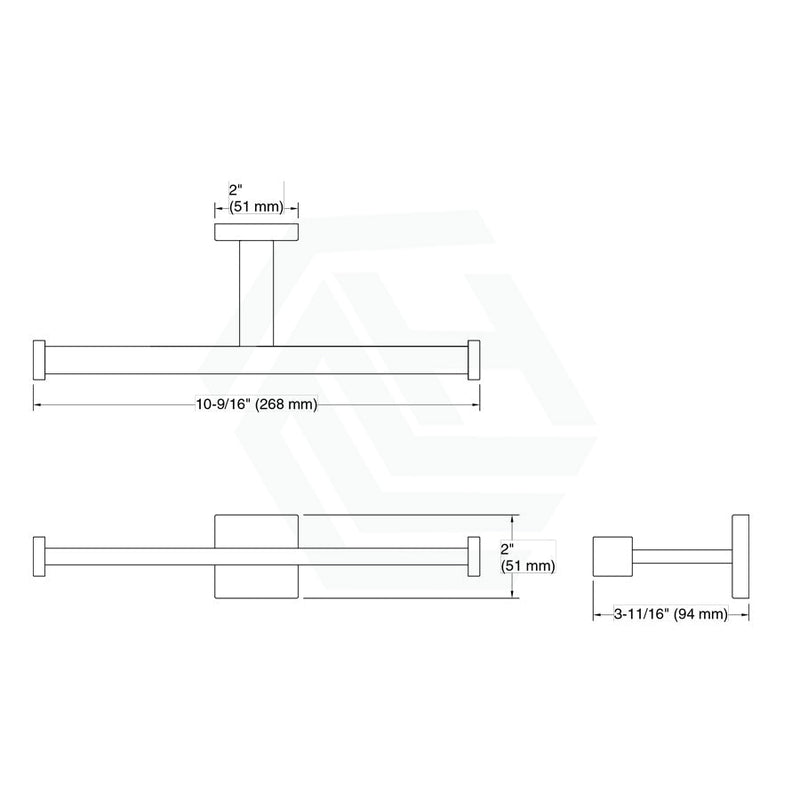 Kohler Square Brushed Nickel Double Toilet Roll Holder Paper Holders