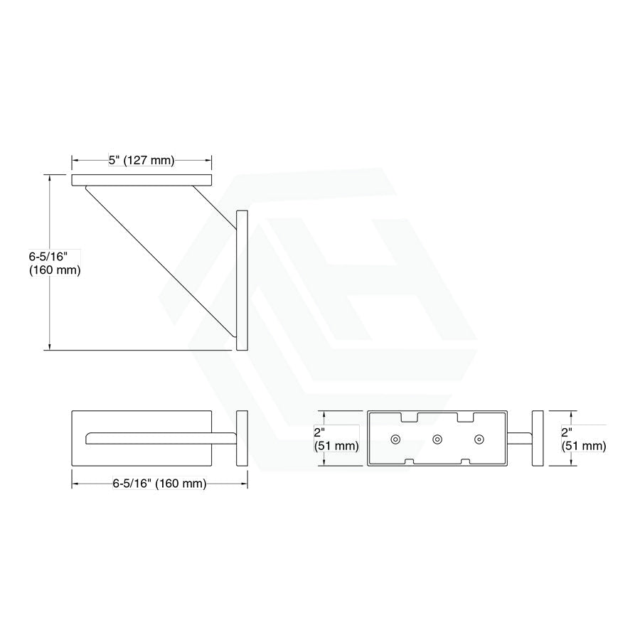 Kohler Square Brushed Nickel Shower Foot Ledge