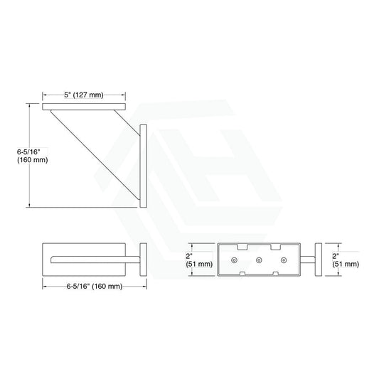 Kohler Square Brushed Nickel Shower Foot Ledge