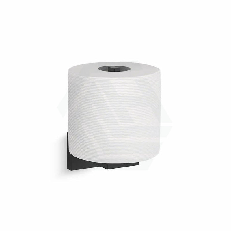 Kohler Square Matt Black Vertical Toilet Roll Holder Paper Holders