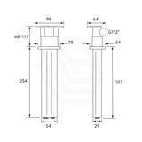 Kohler Statement™ 127/254Mm Dual Function Brushed Brass Ceiling Mount Rainhead Arm Gold Shower Arms