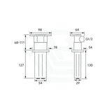 Kohler Statement™ 127/254Mm Dual Function Brushed Nickel Ceiling Mount Rainhead Arm Shower Arms