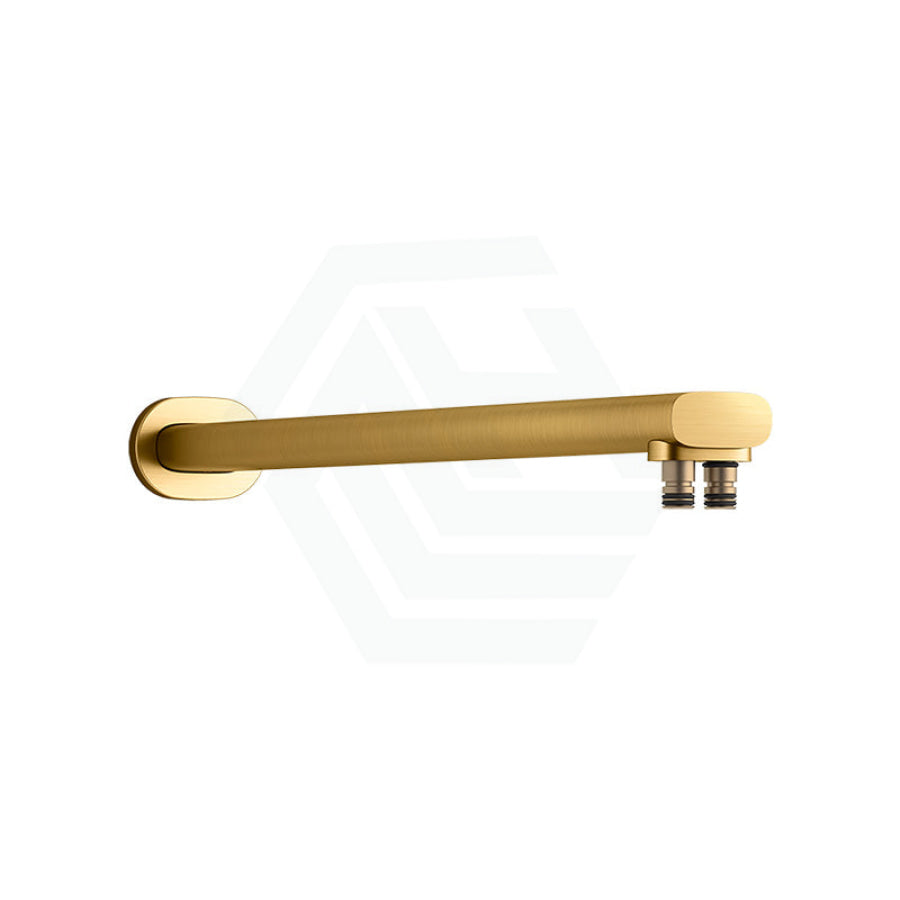 Kohler Statement™ 355/482Mm Dual Function Brushed Brass Wall Mount Rainhead Arm Gold Shower Arms