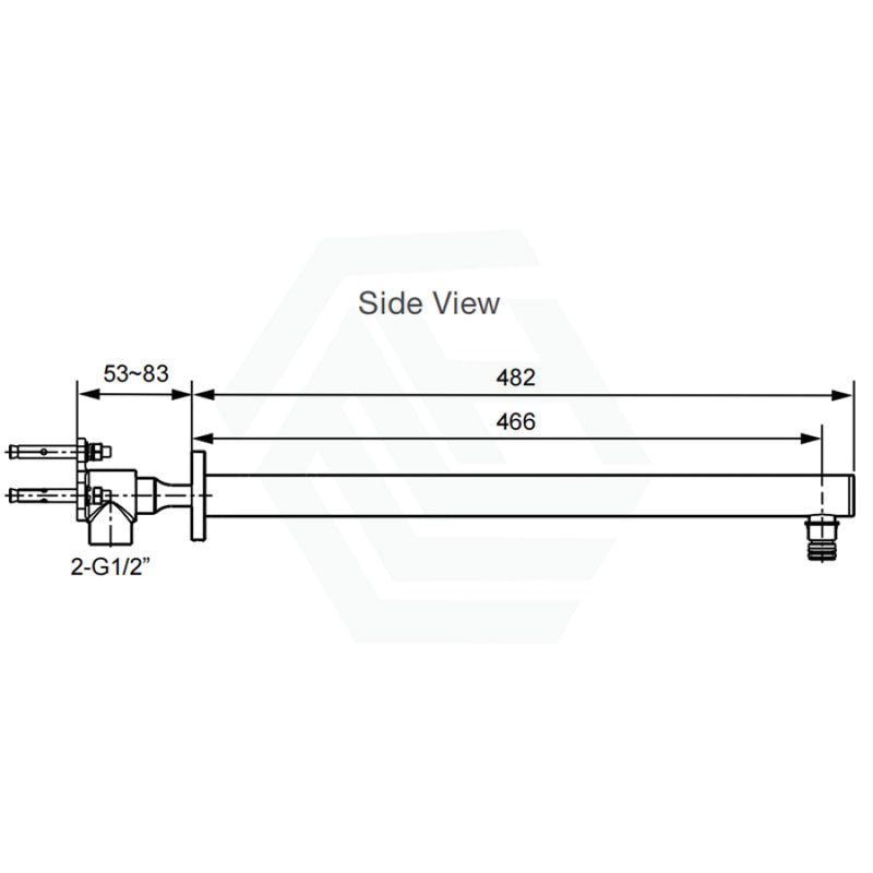 Kohler Statement™ 355/482Mm Dual Function Brushed Nickel Wall Mount Rainhead Arm Shower Arms