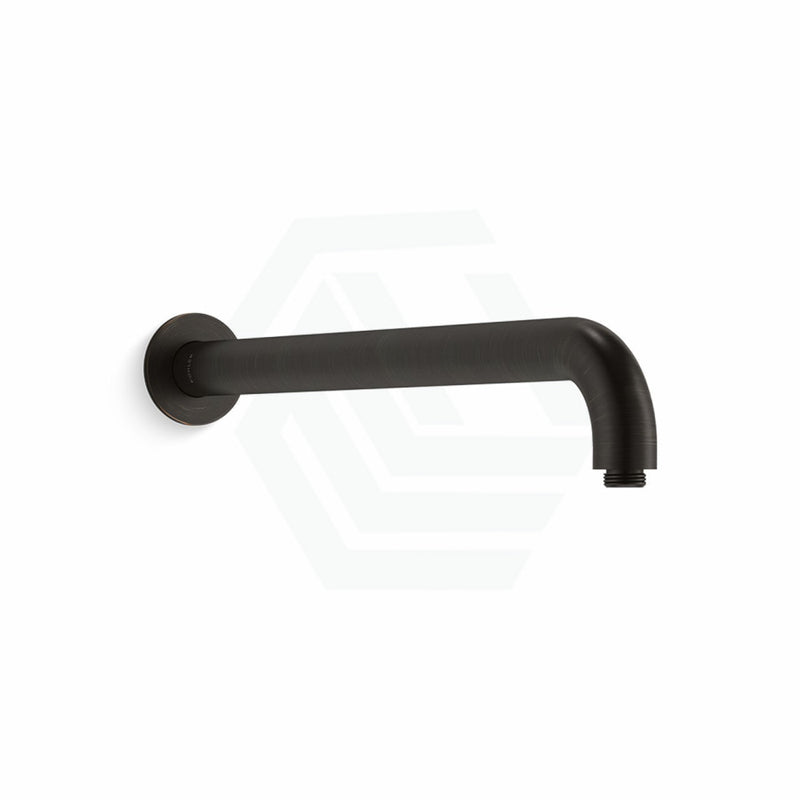 Kohler Statement 454Mm Round Angled Wall Mounted Shower Arm Matt Black Arms